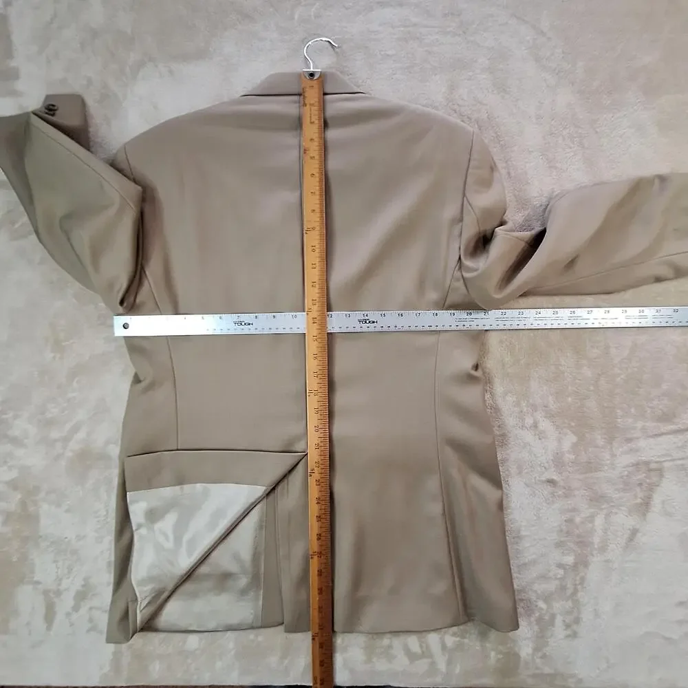Lauren Ralph Lauren Suit Jacket Mens 40 Short Beige Wool Single Vent 3 Btn